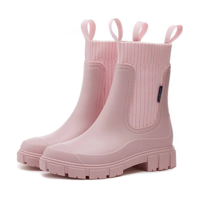 Wasserdichte Stiefeletten Damen Chunky Sohle