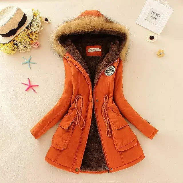 Herbst Winter Jacke Damen Slim Fit Gepolstert