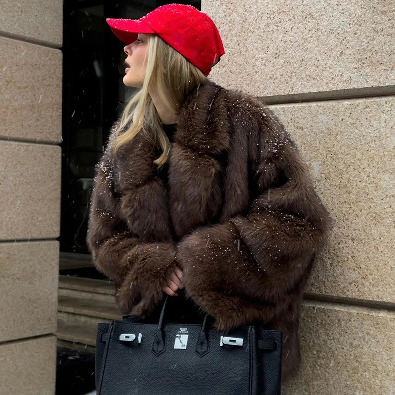 Übergrößer Wintermantel Kuschelig Warm - IdealeKleiden