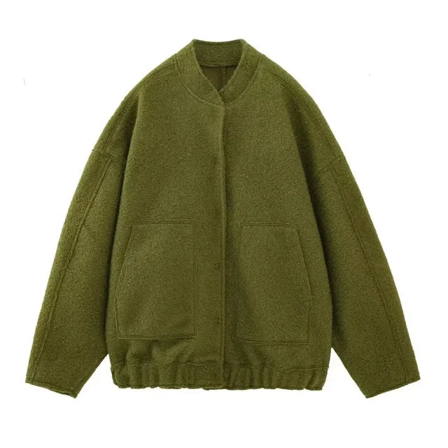 Übergroße Grobgestrickte Herrenjacke