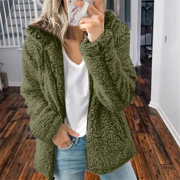 Warme Winterjacke Flauschig Damen