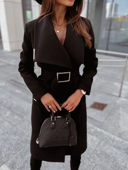 Frauen Wintermantel Langärmelig Elegant