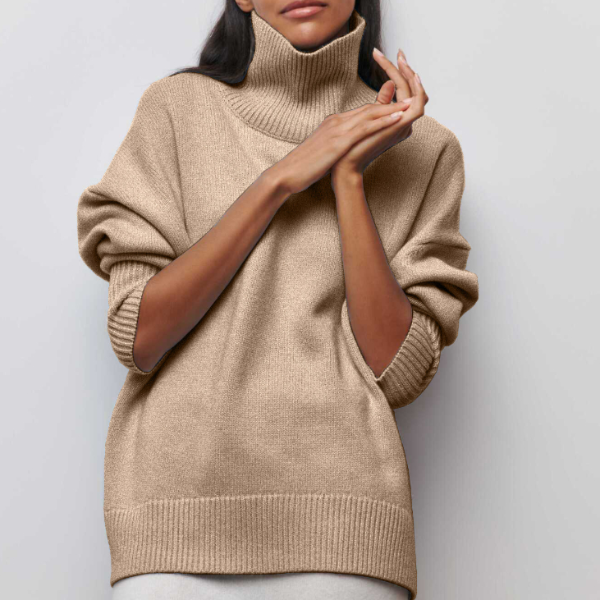 Große Rollkragenpullover Weich Oversized