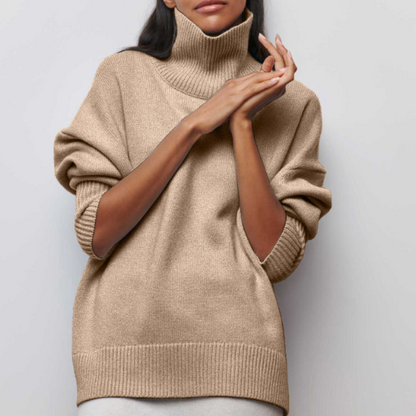 Große Rollkragenpullover Weich Oversized