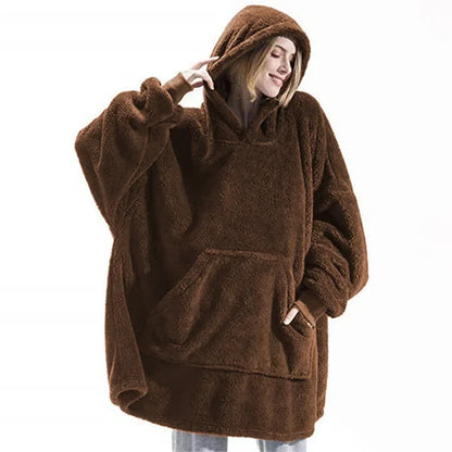 Großer Flanell Hoodie für Herren Damen