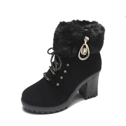 Elegante Kurzstiefel Britischer Stil High Heel