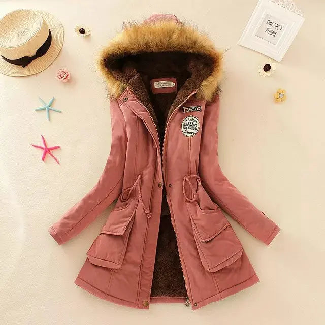 Herbst Winter Jacke Damen Slim Fit Gepolstert