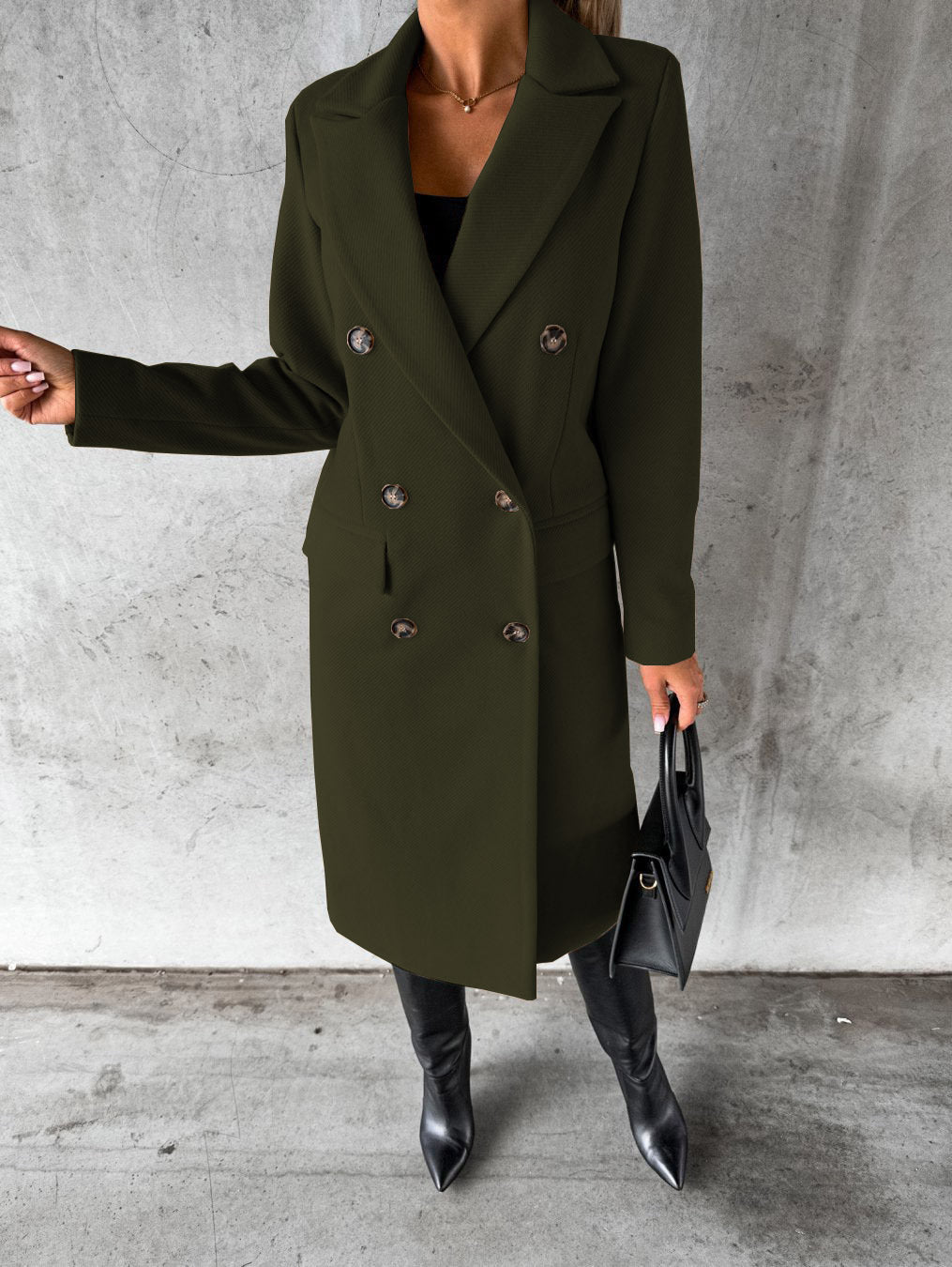 Stilvoller Wollmantel Damen Luxus Qualität