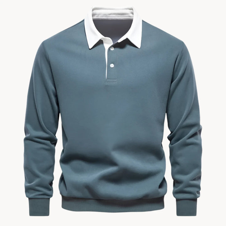Herren Polo Winter Pullover Elegant Warm