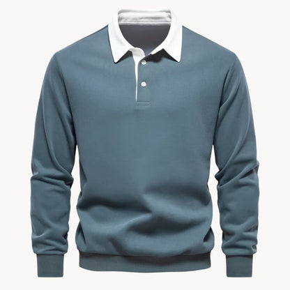 Herren Polo Winter Pullover Elegant Warm