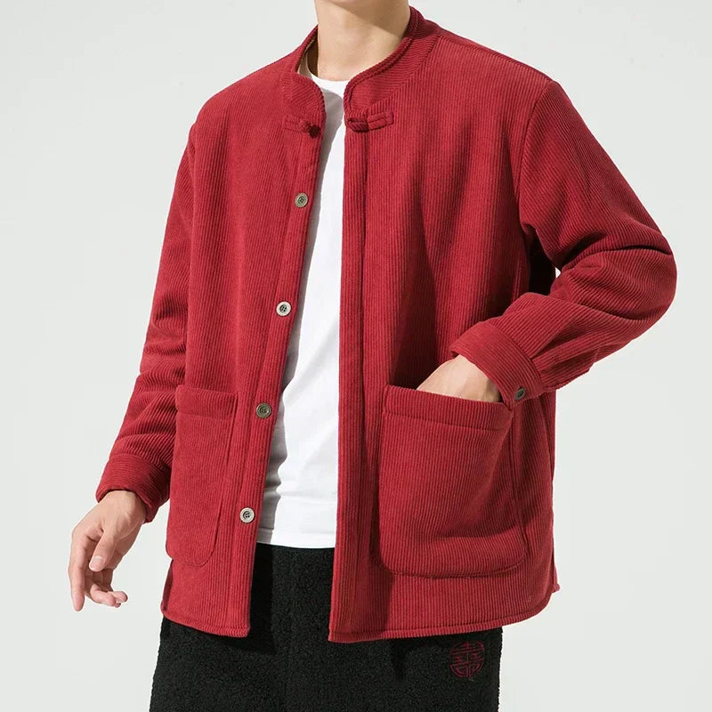 Herren Cordjacke Große Taschen Trendy Style
