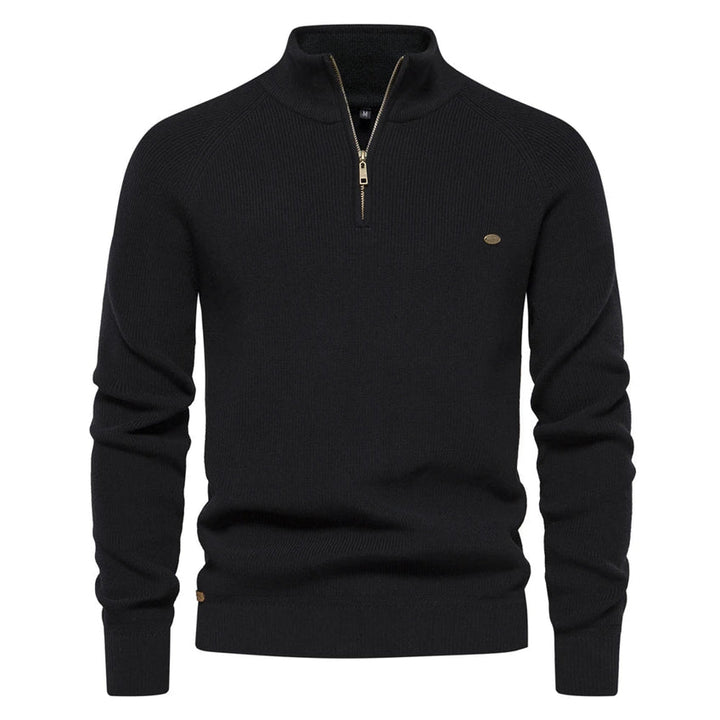 Herren Pullover Strick Modern Reißverschluss