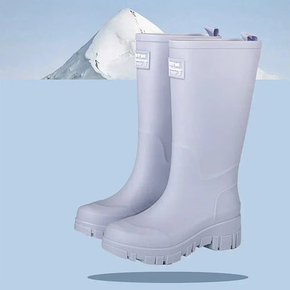 Damen Chelsea Stiefel Wasserdicht Blockabsatz
