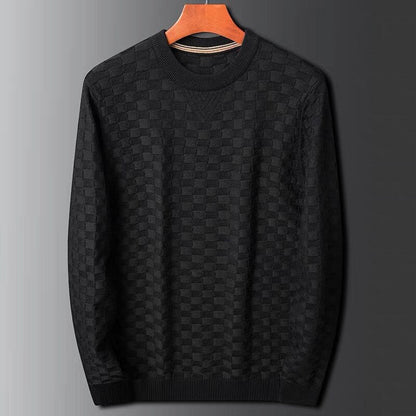 Herren Pullover Waffelstrick Rundhals Herbst Modell