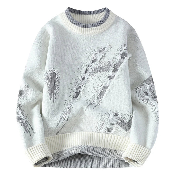 Herren Pullover Modern Used Look Style