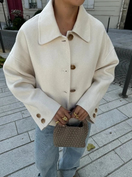 Damen Steppjacke Übergangsjacke Mit Knöpfen Damenjacke