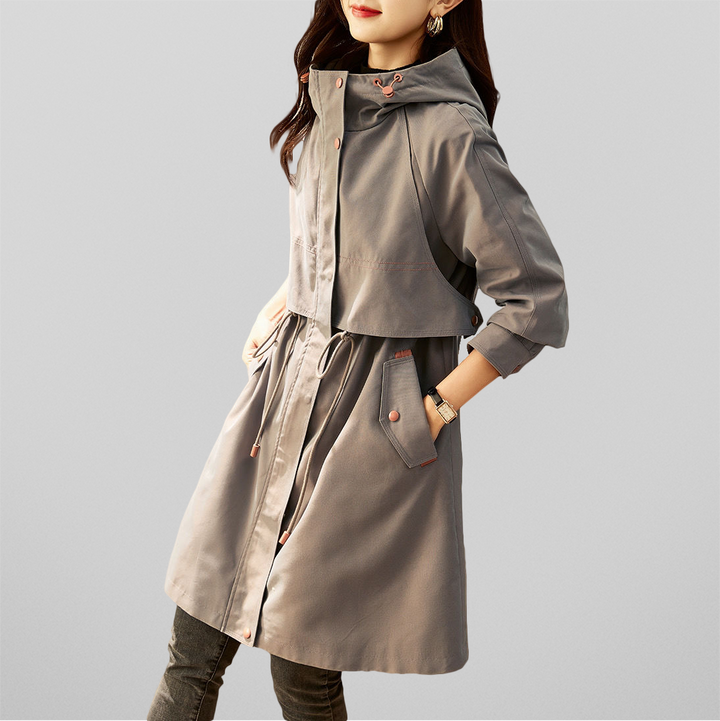 Stylische Damenjacke Rot Kapuze