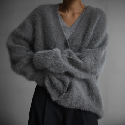 Weiche Oversized Cardigan Lange Ärmel Damen