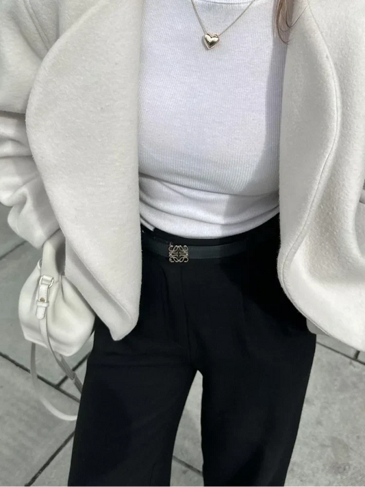 Stylische Damenjacke V-Ausschnitt Lässig - IdealeKleiden