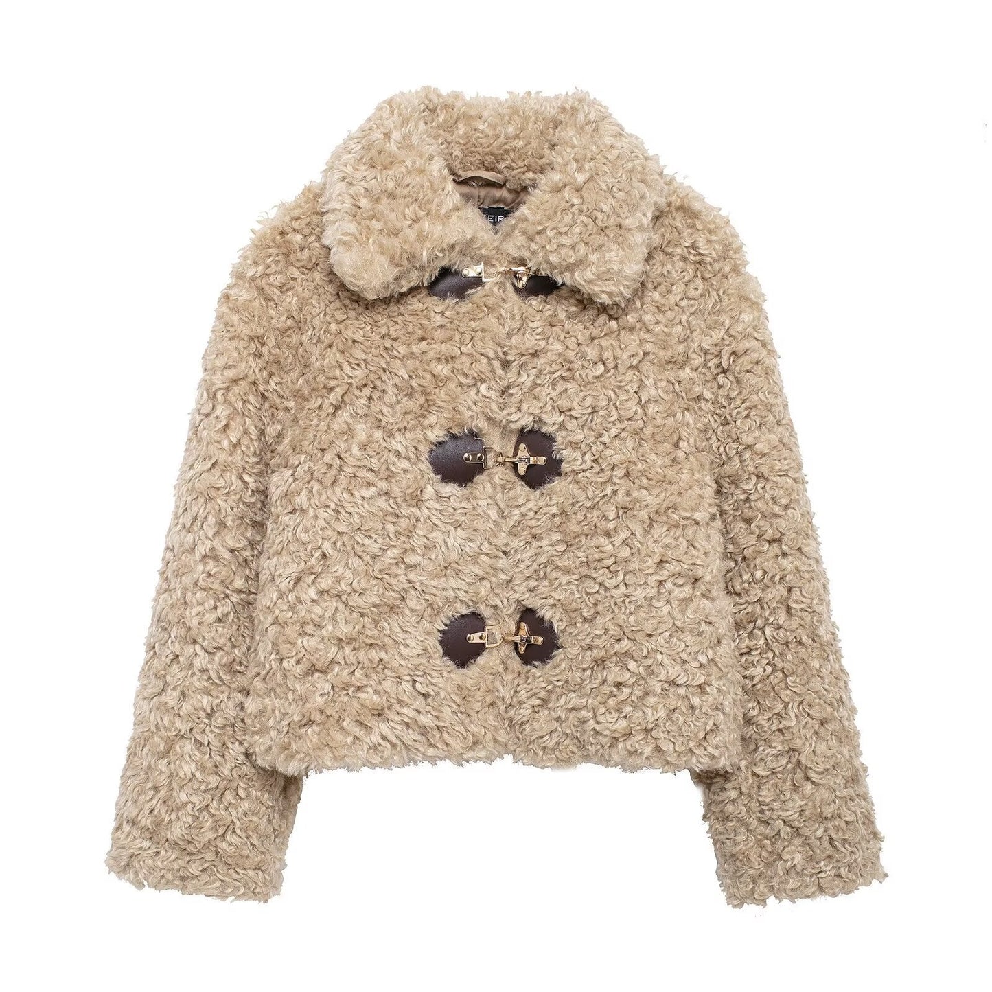 Weiche Teddyjacke Damen Schnellverschluss