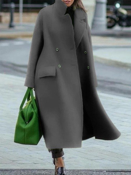 Elegante Damenwinterjacke mit Doppelknöpfen