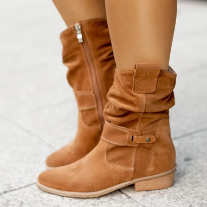 Stylische Wildleder Stiefel Damen