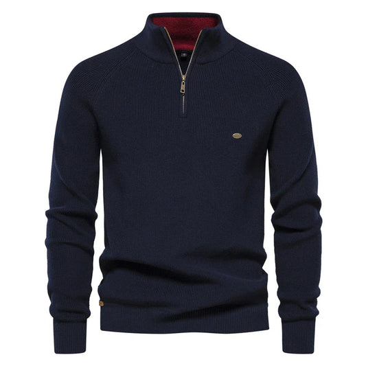 Herren Pullover Strick Modern Reißverschluss - IdealeKleiden