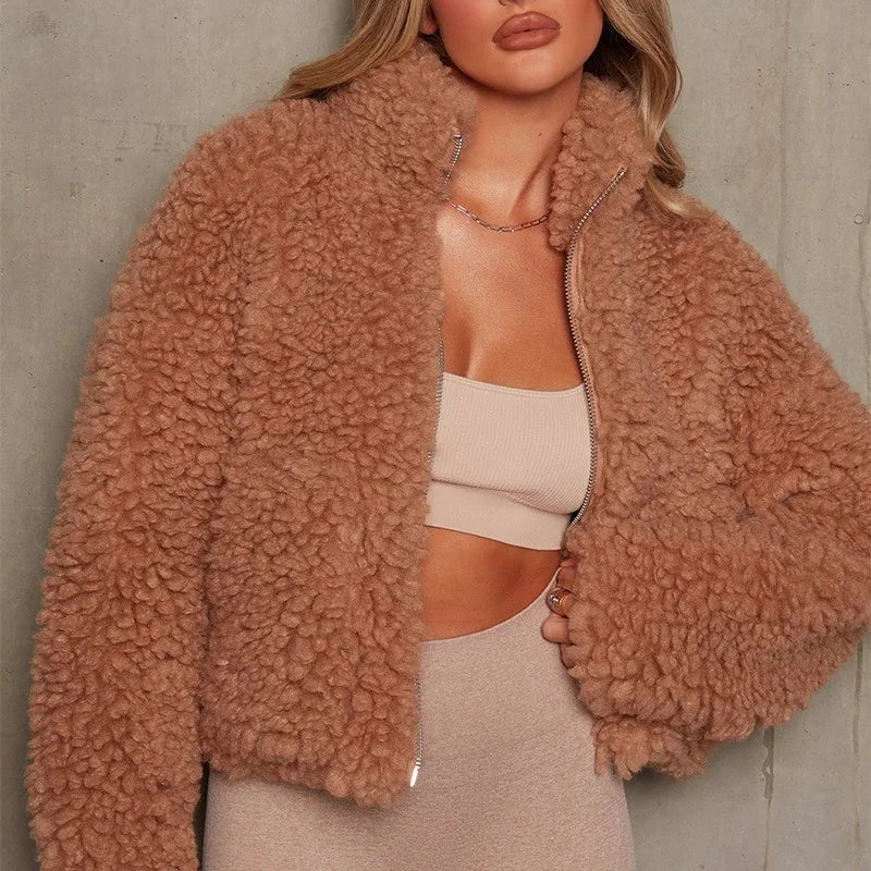 Warmes Sherpa Jacket Damen