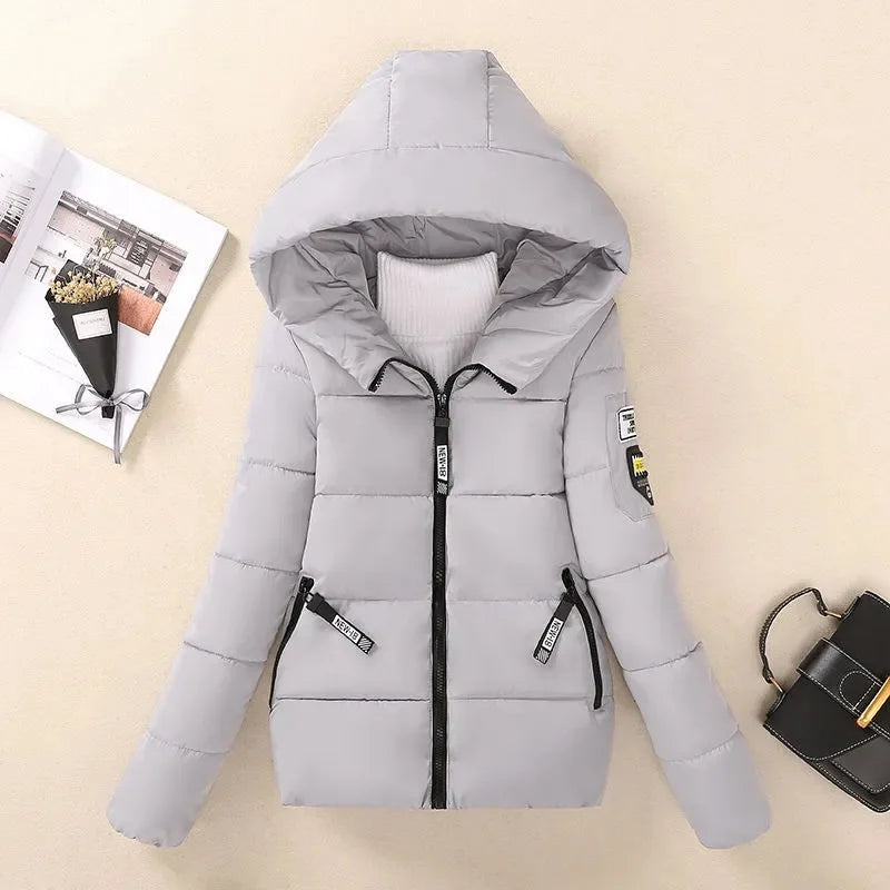 Warme Winterjacke Gefüttert Kapuze