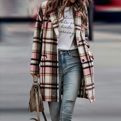 Modische Karo Jacke Damen