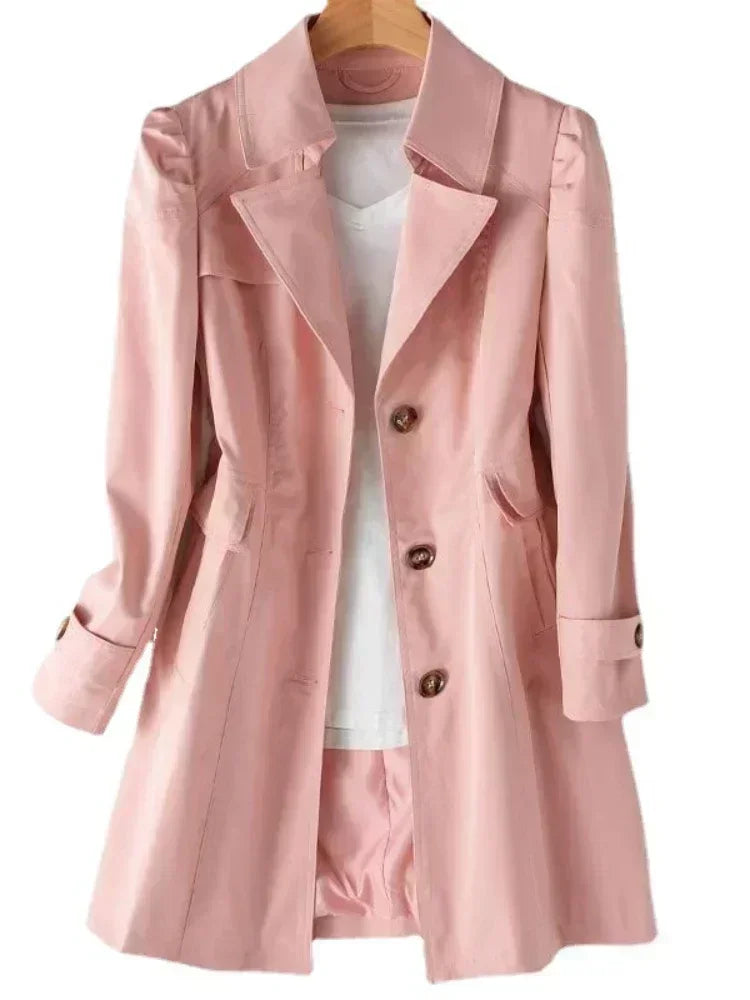 Stylischer Trenchcoat Lässig Winddicht