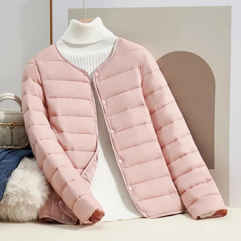 Leichte Damenjacke Slim Fit Daunenmantel