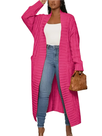 Elegante Damenjacke Lang Gestickt