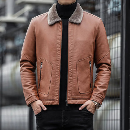 Lederjacke Biker Stil Schnitt