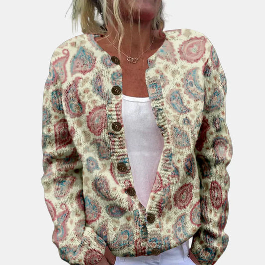 Stylischer Grafik Cardigan Modern - IdealeKleiden