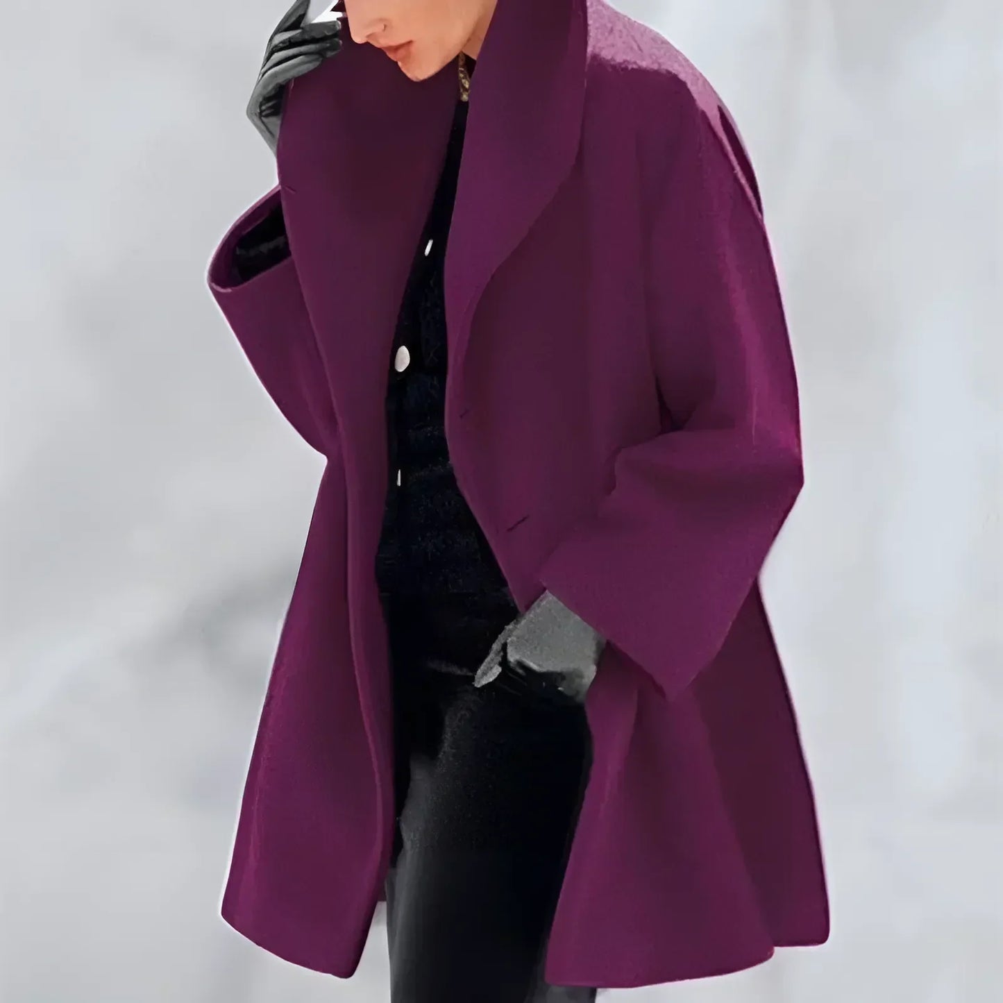 Damen Wintermantel Modern Strukturlook