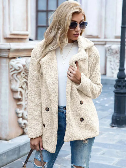 Weiche Damenjacke Teddy Mantel Winter