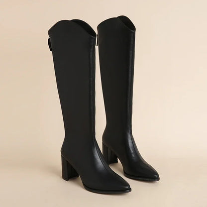 Stilvolle Stiefel Damen Kniehoch Hochhackig