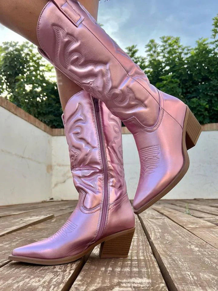 Stiefel Cowboy-Stil Klassisch Leder