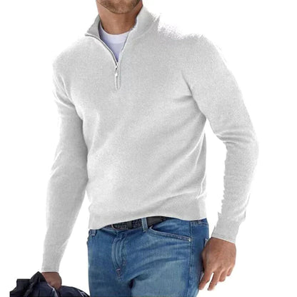 Moderner Herren Pullover Reißverschluss