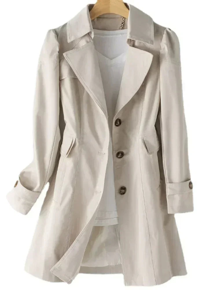 Stylischer Trenchcoat Lässig Winddicht