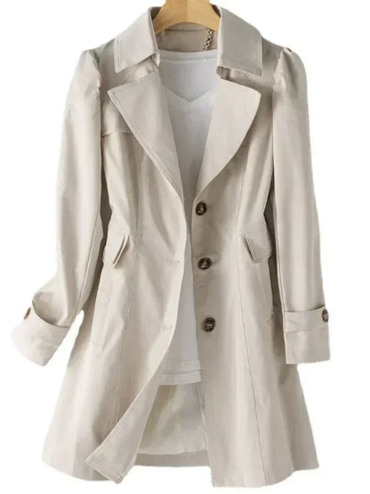 Stylischer Trenchcoat Lässig Winddicht