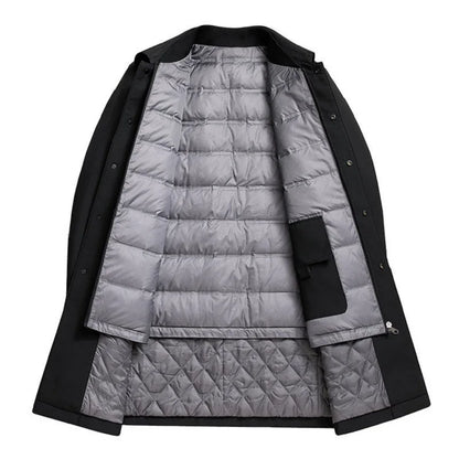 Wasserdichte Winterjacke mit verdecktem Reißverschluss - IdealeKleiden
