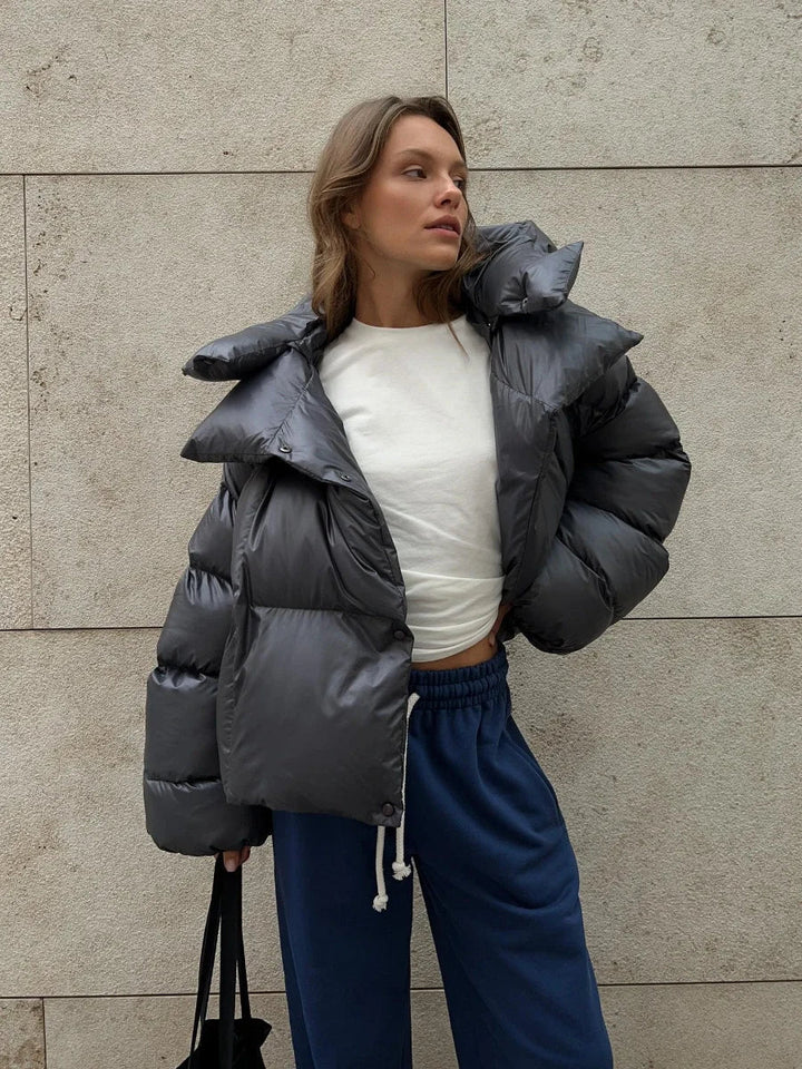 Stylische Steppjacke Anthrazit Damen