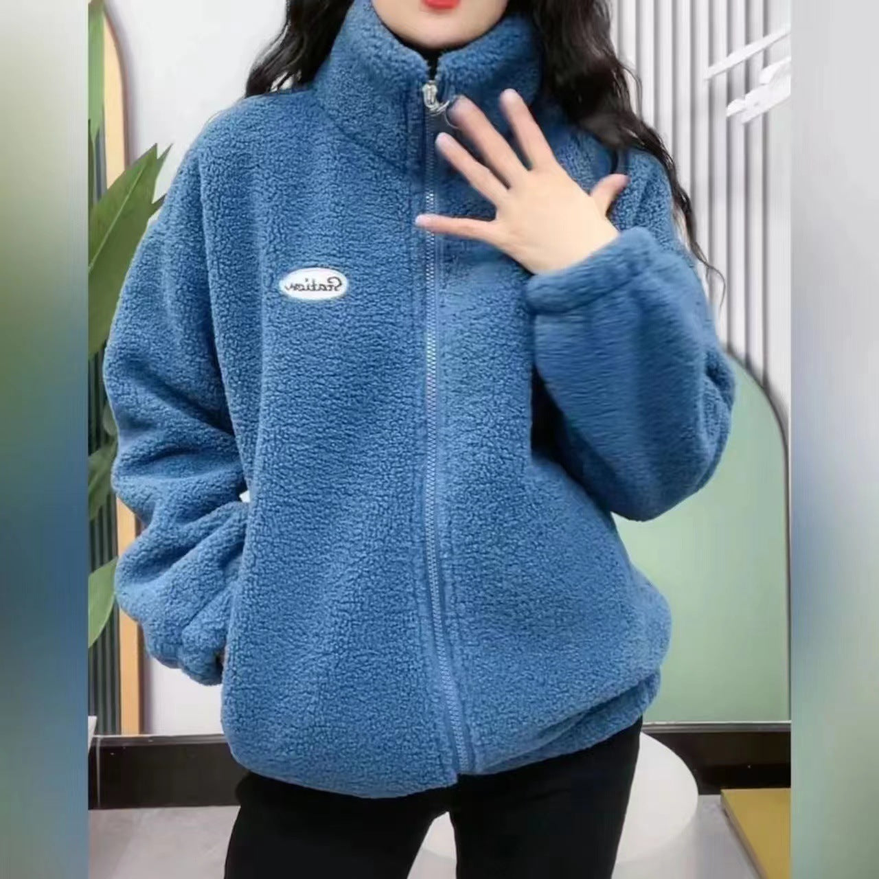 Modische Teddyjacke Lockere Fit