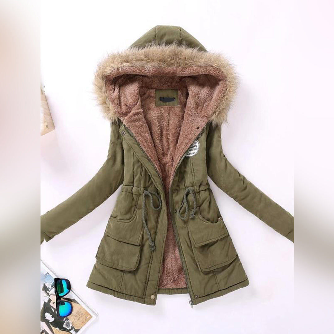 Damen Winterparka Warm Bequem Elegant - IdealeKleiden