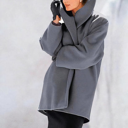 Frauen Winterjacke Warm Kapuzenparka Midi