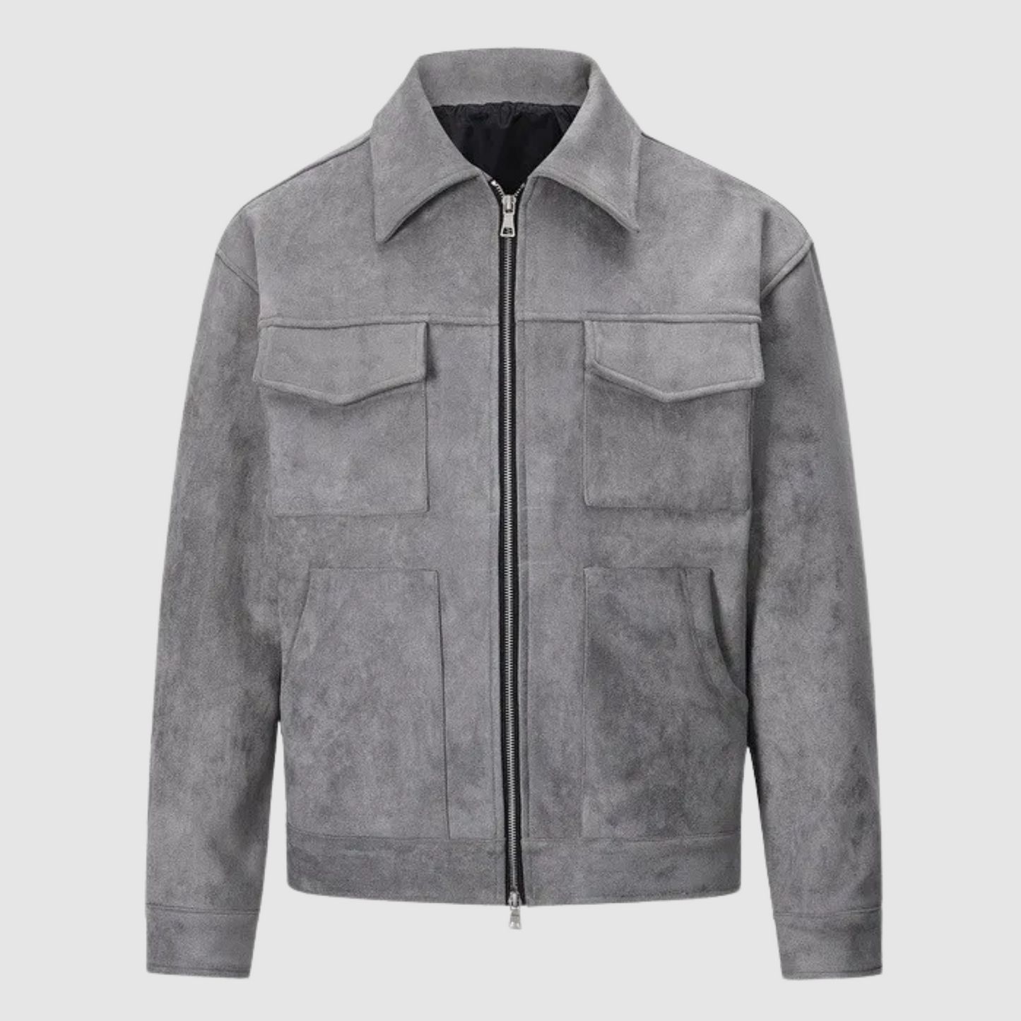 Elegante Lederjacke Klassisch Schnitt