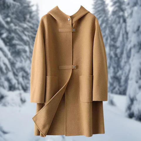 Stylische Damenjacke Kaschmir Warm Kapuze