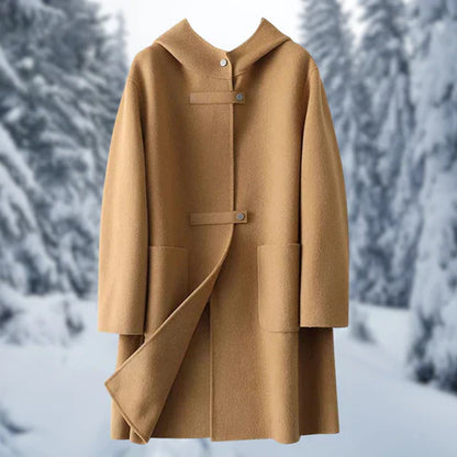 Stylische Damenjacke Kaschmir Warm Kapuze